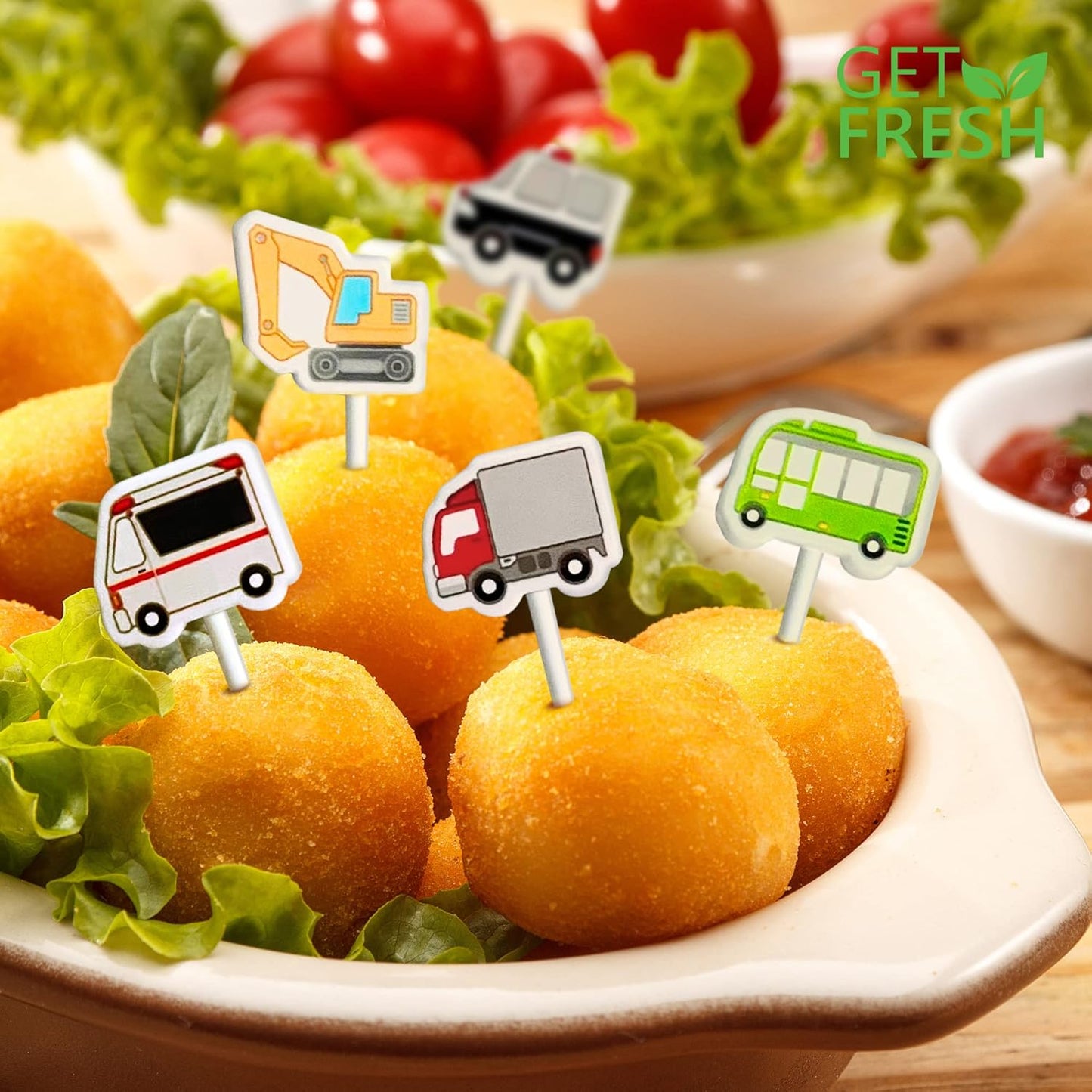 Snack Attack Buses & Ambulance Dessert Forks - 6 Pieces