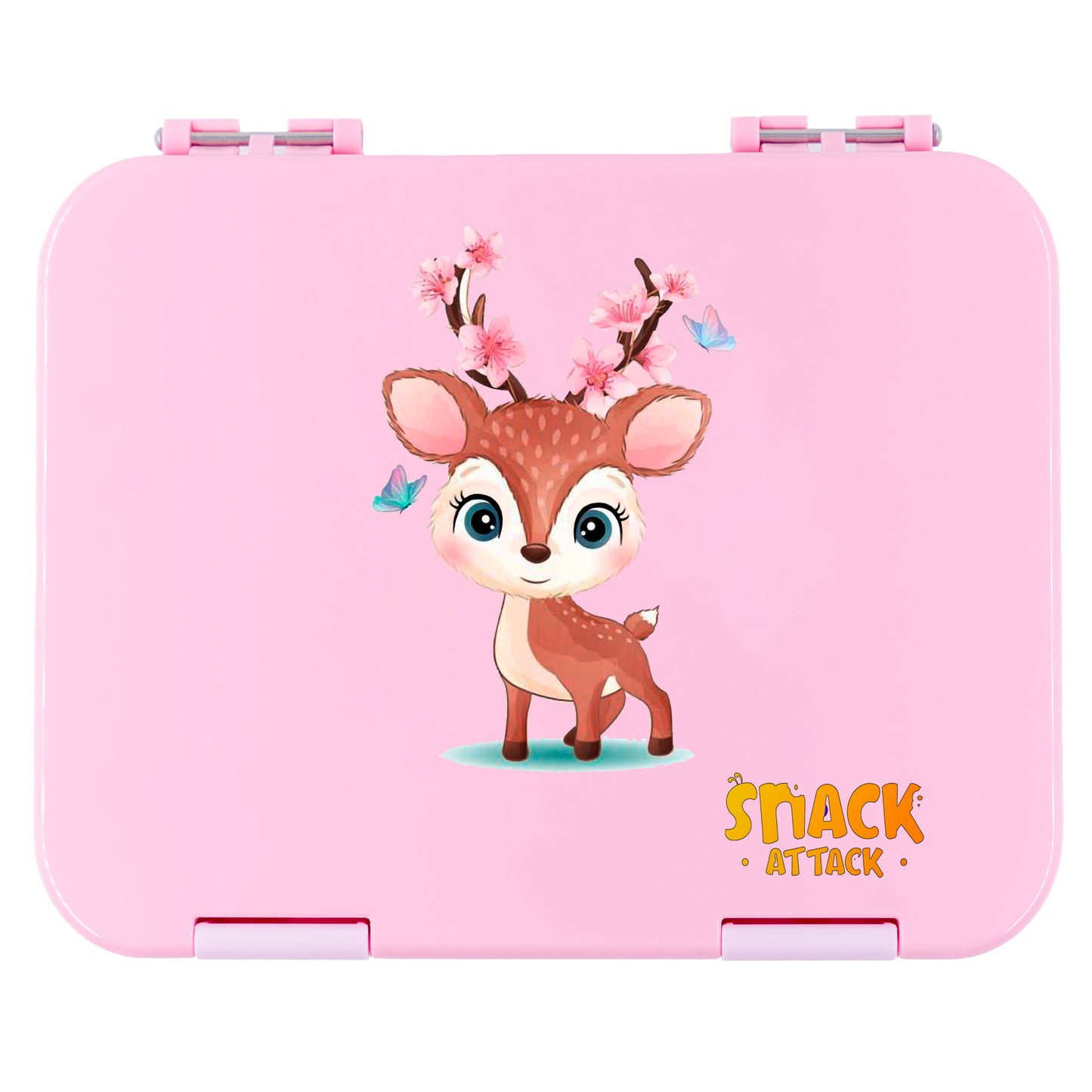 Lunch Box for Kids – 4/6 Compartments Pink Deer theme