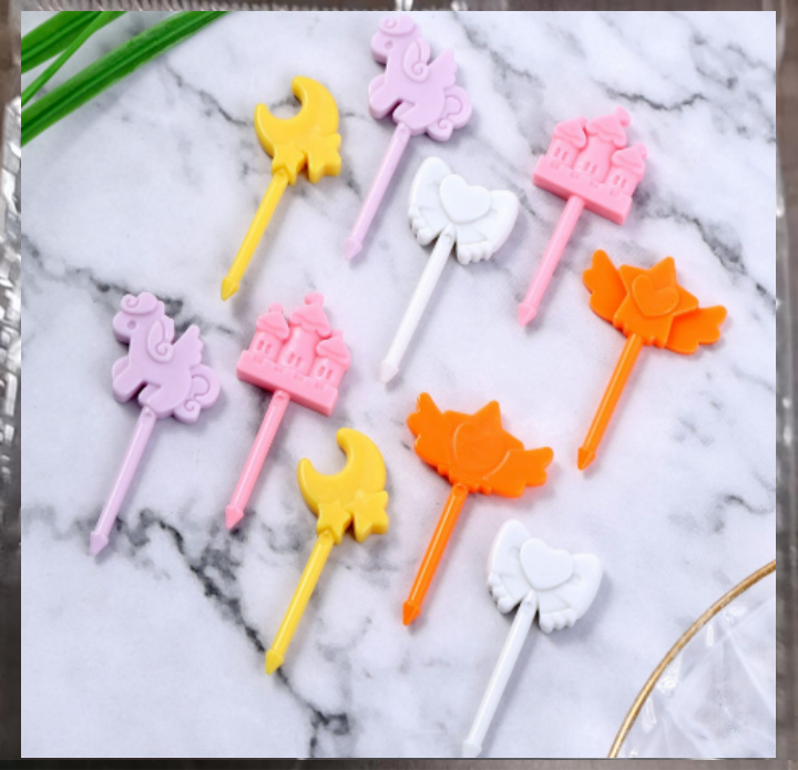 Snack Attack Unicorn & Castle Dessert Forks - 10 Pieces