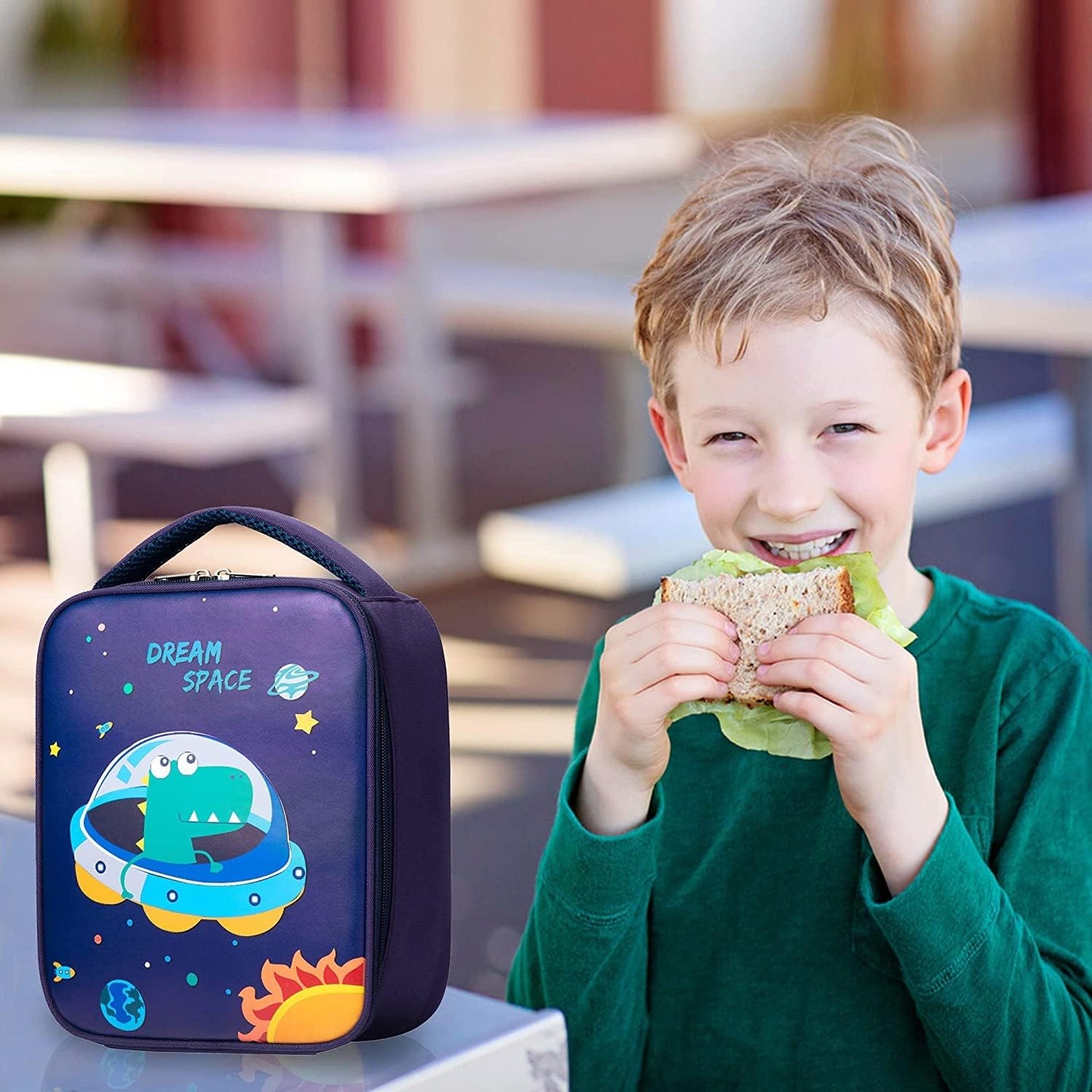 Snack Attack Dino Space Insulated Lunch Bag