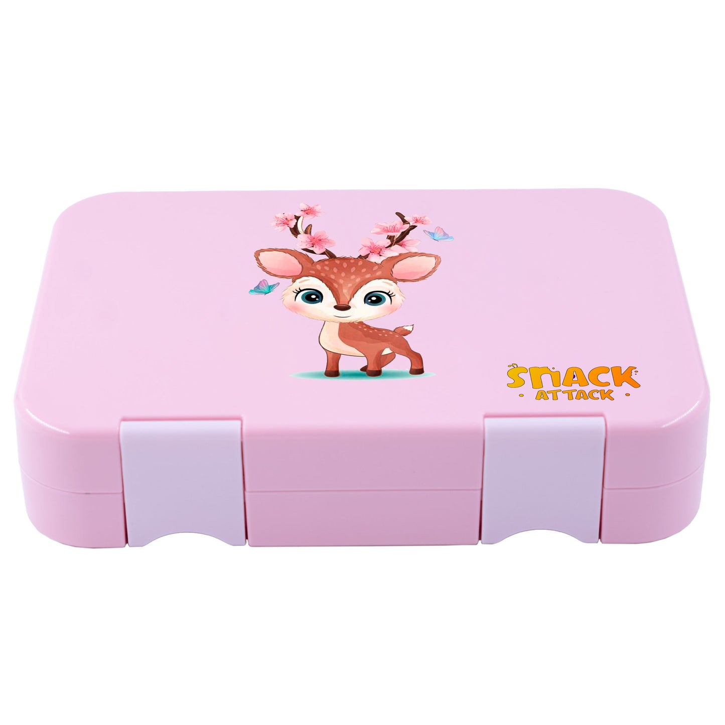 Lunch Box for Kids – 4/6 Compartments Pink Deer theme