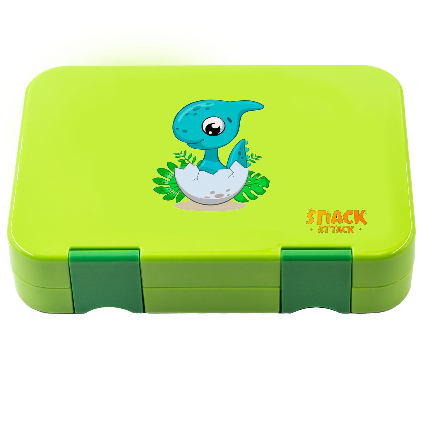 Lunch Box for Kids – 4/6 Compartments Green Dino in Egg