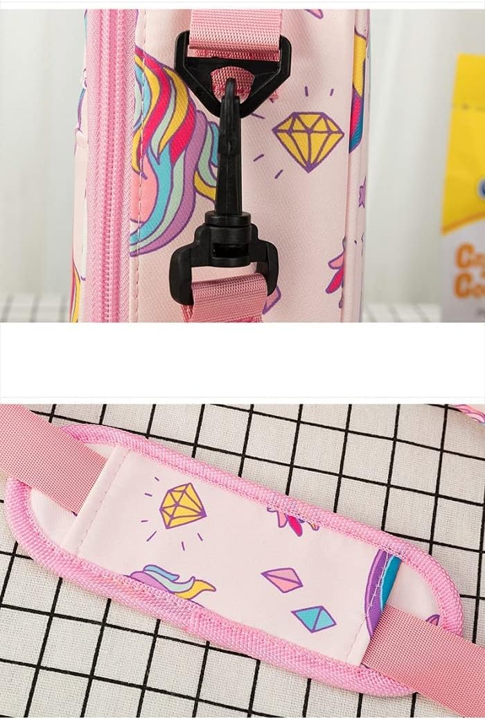 Snack Attack Pink Unicorn Insulated Lunch Bag for Kids