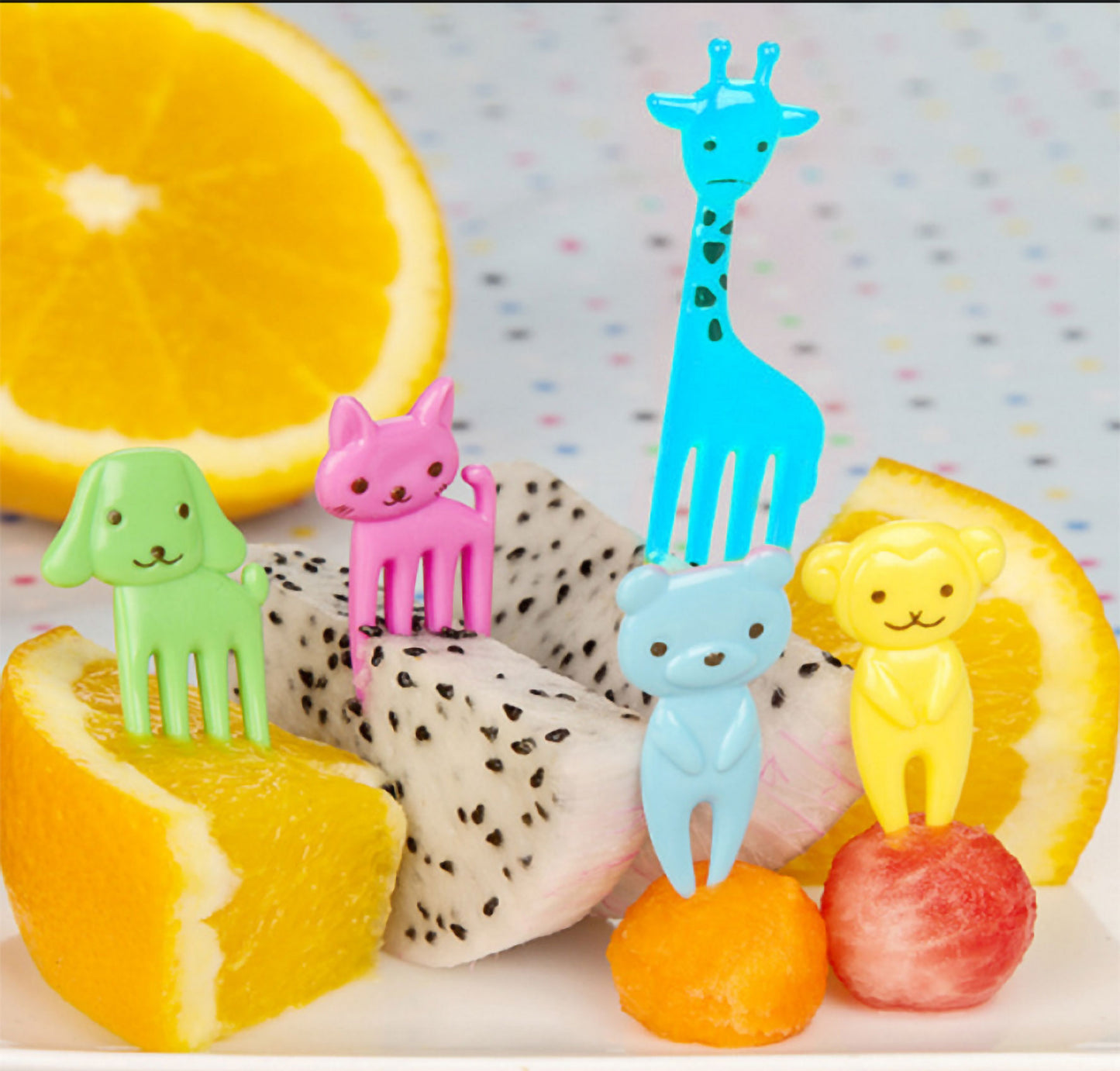 Snack Attack Animal Dessert Forks - 10 Pieces Giraffe Style