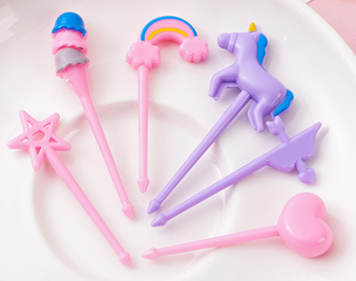 Snack Attack Unicorn Dessert Forks - 6 Pieces