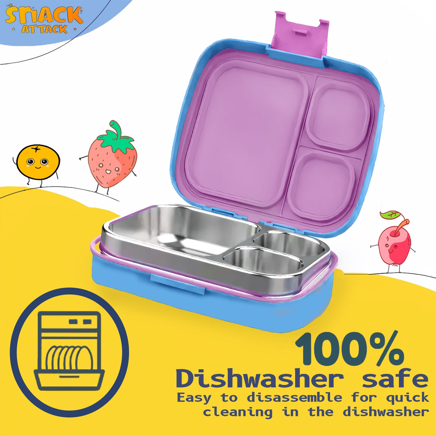 Leakproof Presto Stainless Steel Ultimate Bento-Style Lunch Box for Kids