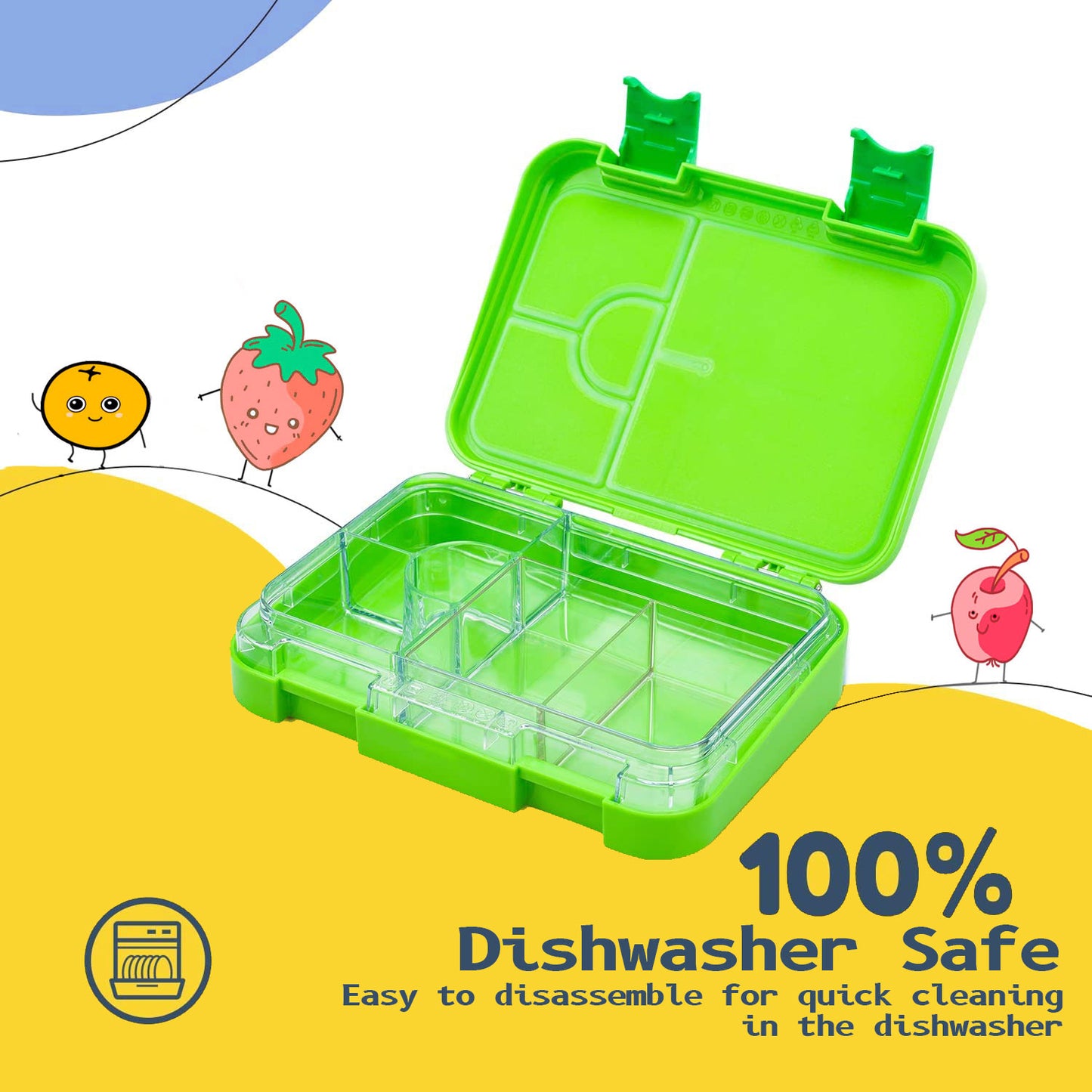 Lunch Box for Kids – 4/6 Compartments Dino X theme