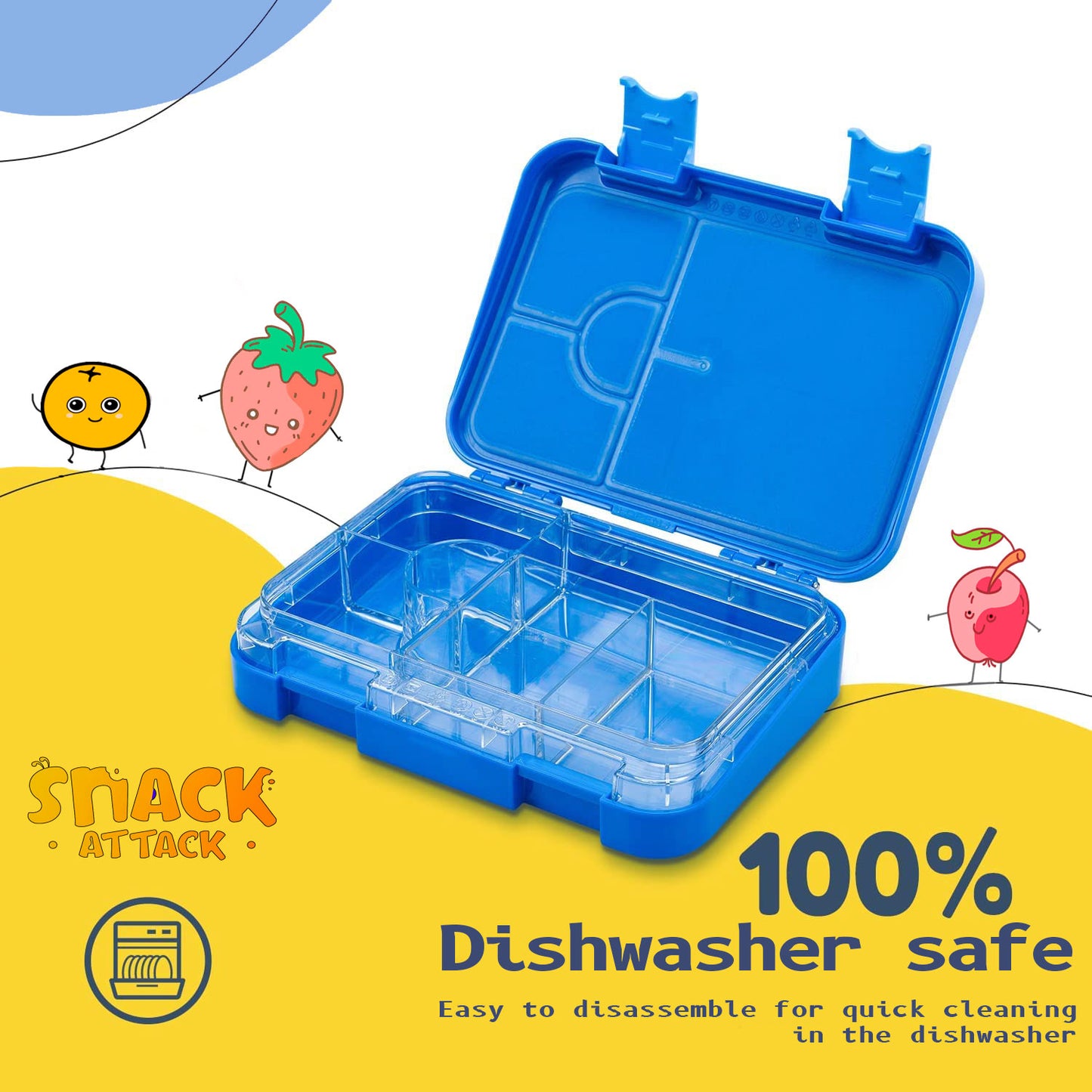 Snack Attack Blue Monster Truck Kids Lunch Box