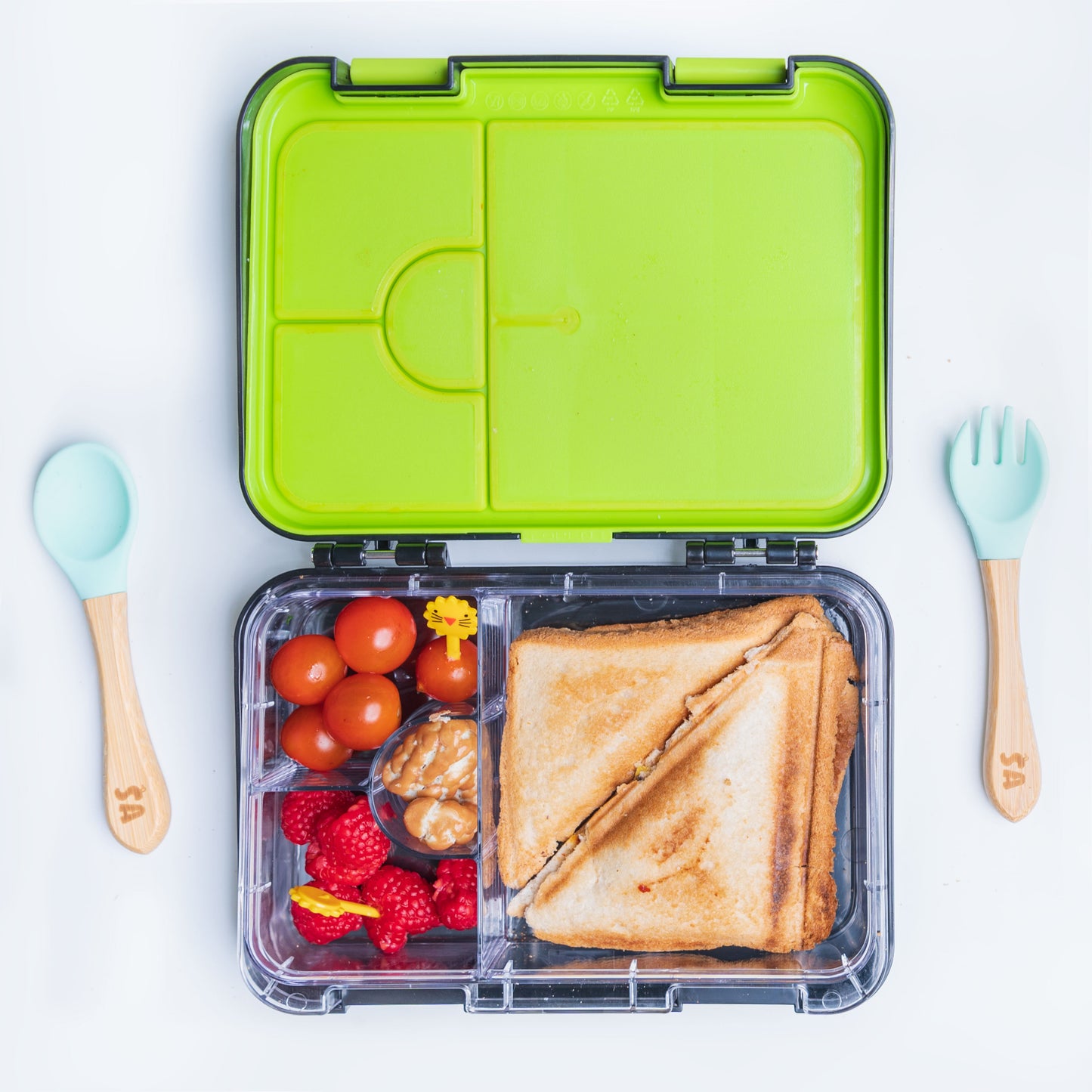 Lunch Box for Kids – 4/6 Compartments Black Space theme