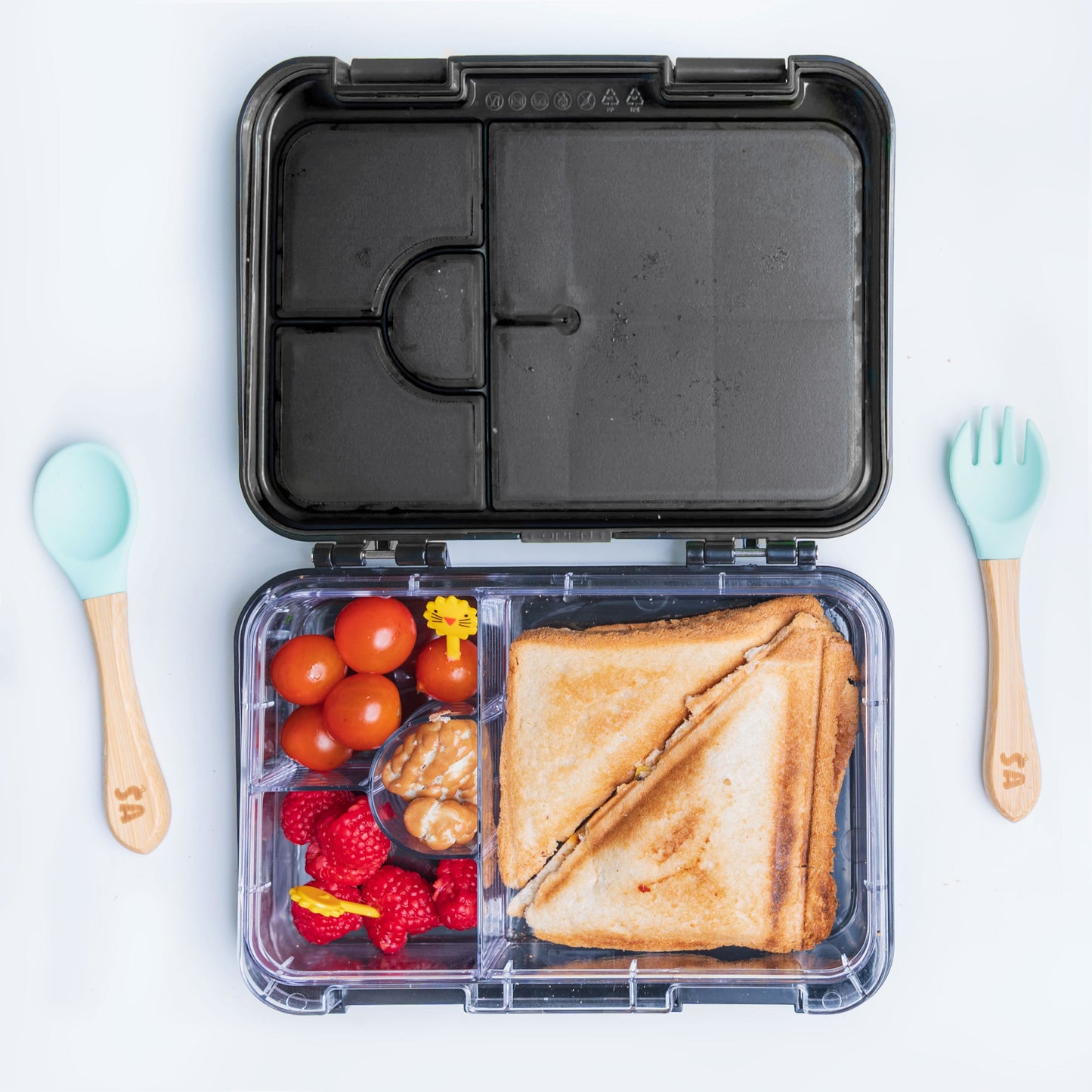 Lunch Box for Kids – 4/6 Compartments Black Astro theme