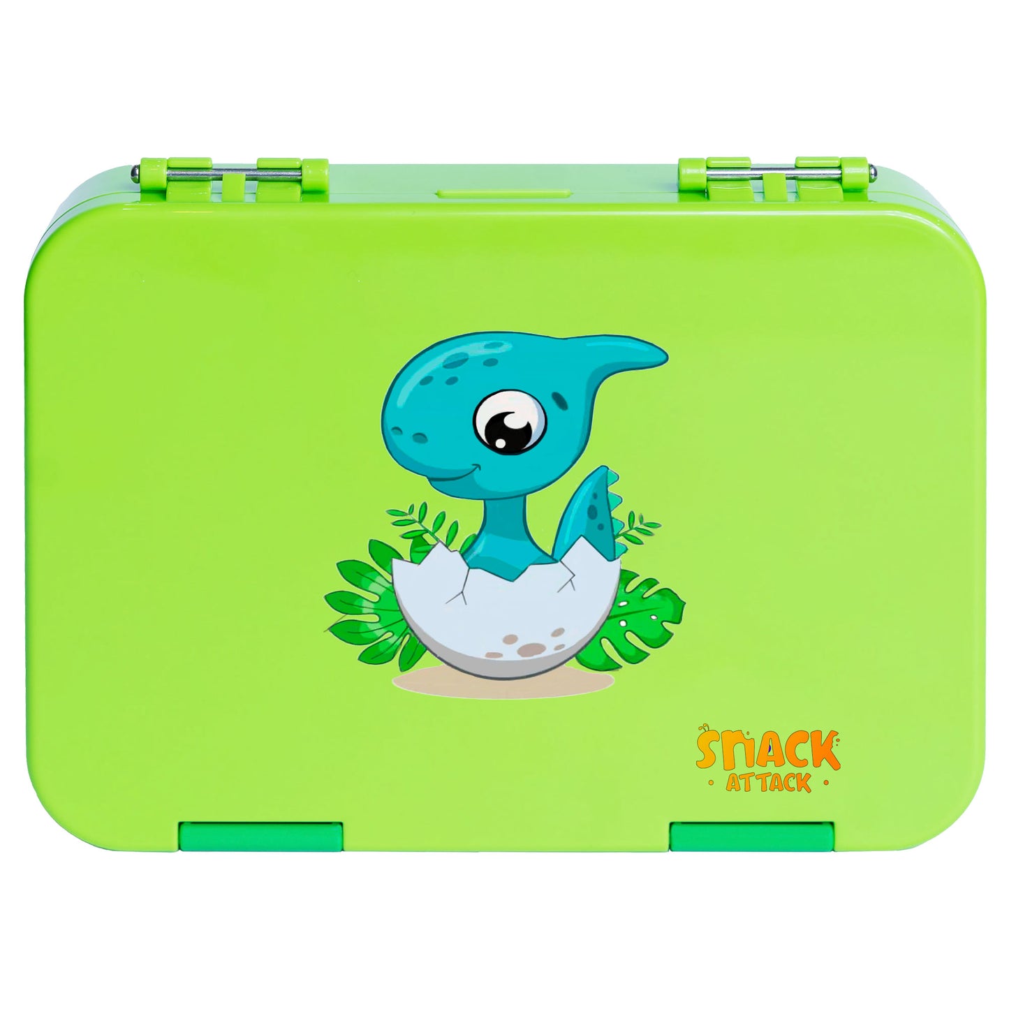 Lunch Box for Kids – 4/6 Compartments Green Dino in Egg