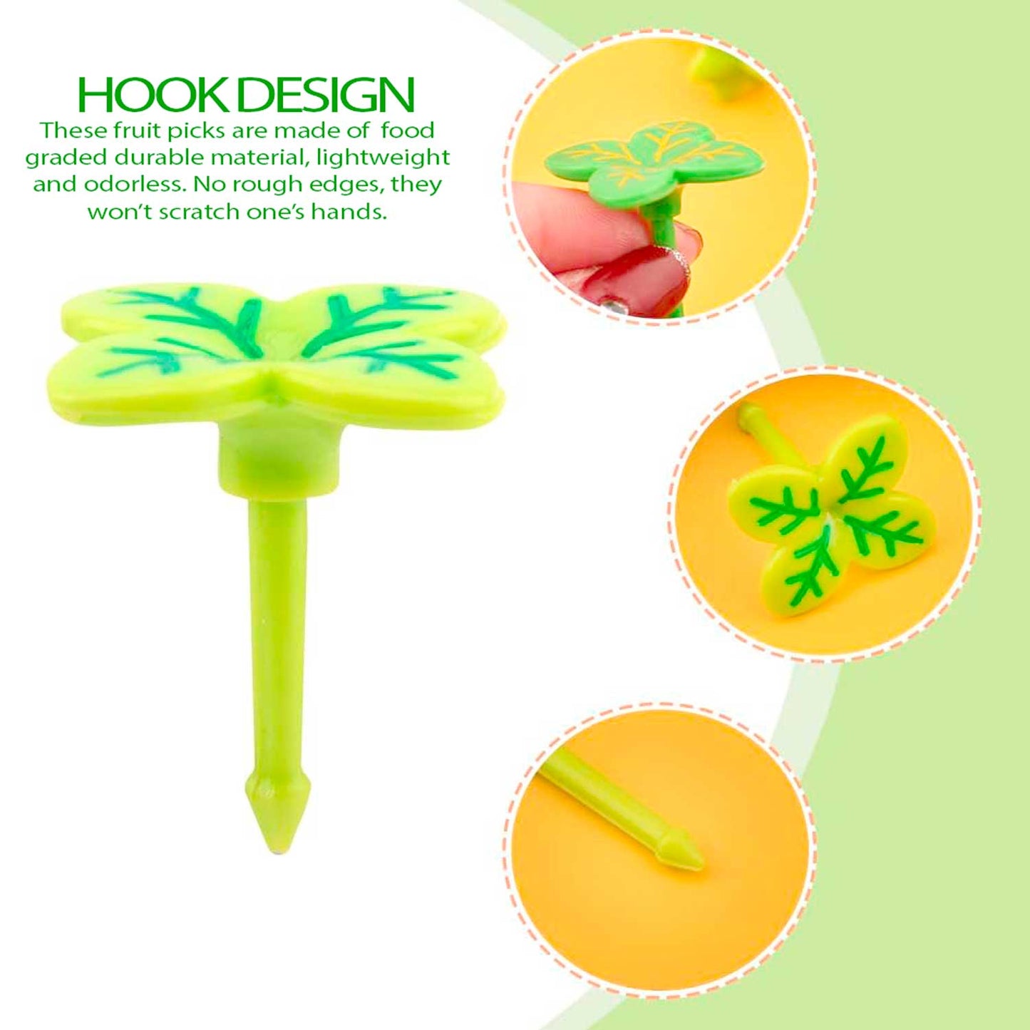 Snack Attack Leaves Dessert Forks - 8 Pieces