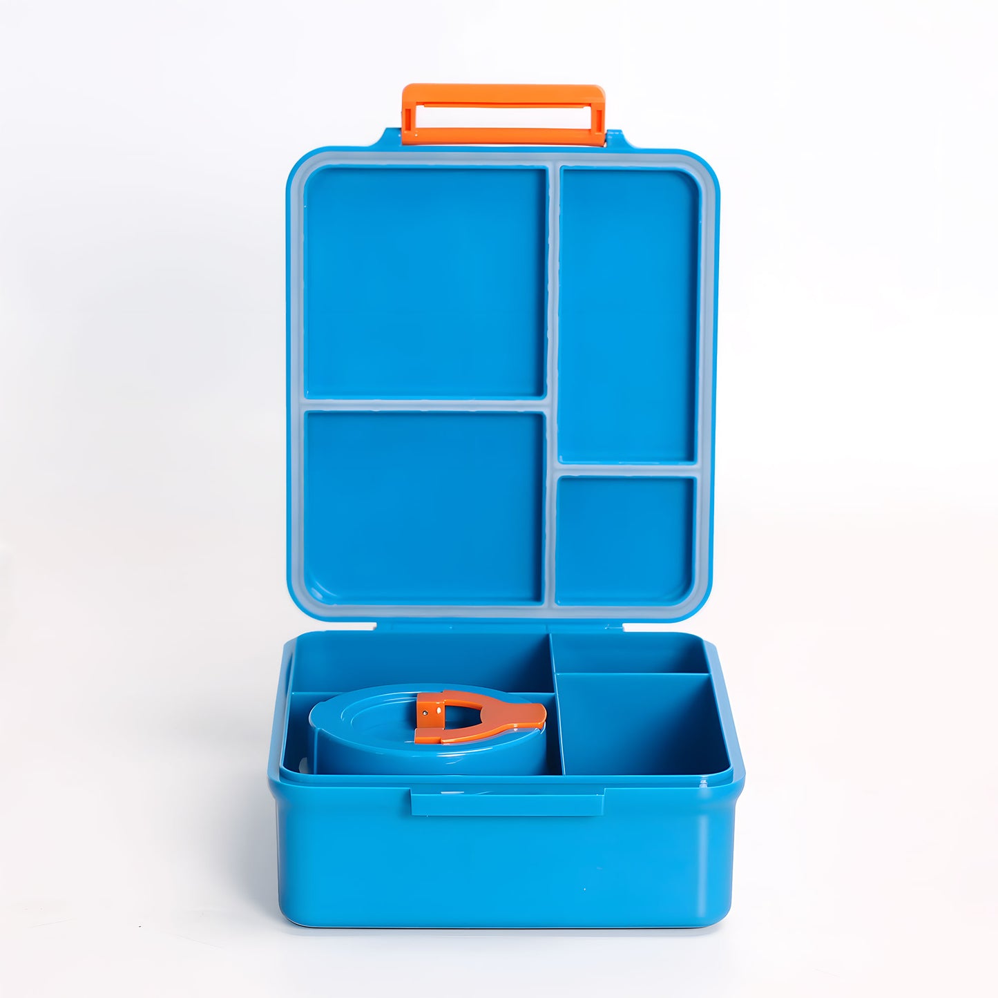 SA Bento Lunch Box for Kids school with 9.7oz Soup thermos Jar Blue Dino)