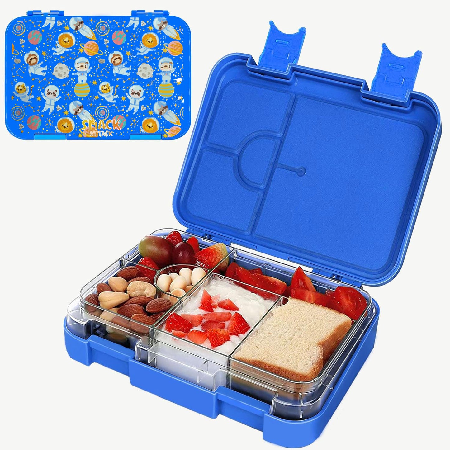 Lunch Box for Kids – 4/6 Compartments Astro Beer theme