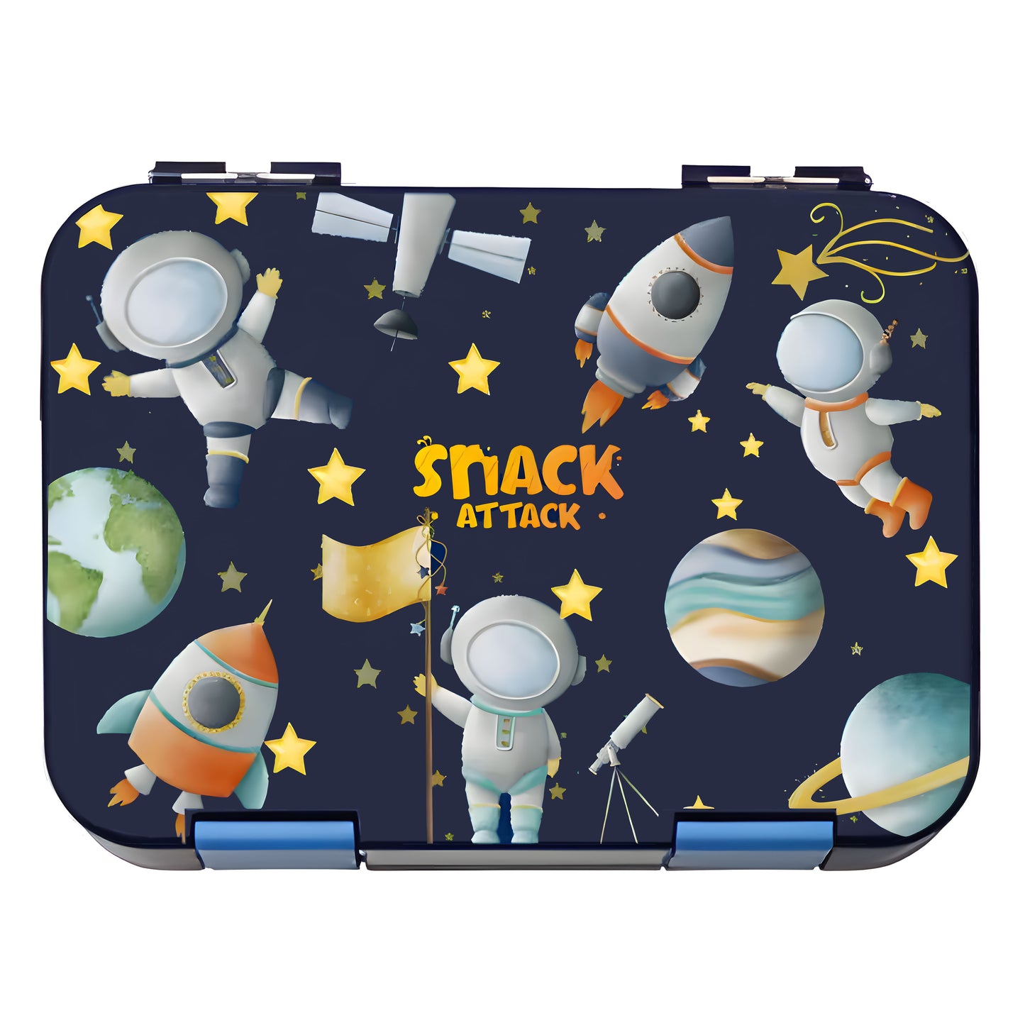 Snack Attack Bento Lunch Box For Kid Blue Astro