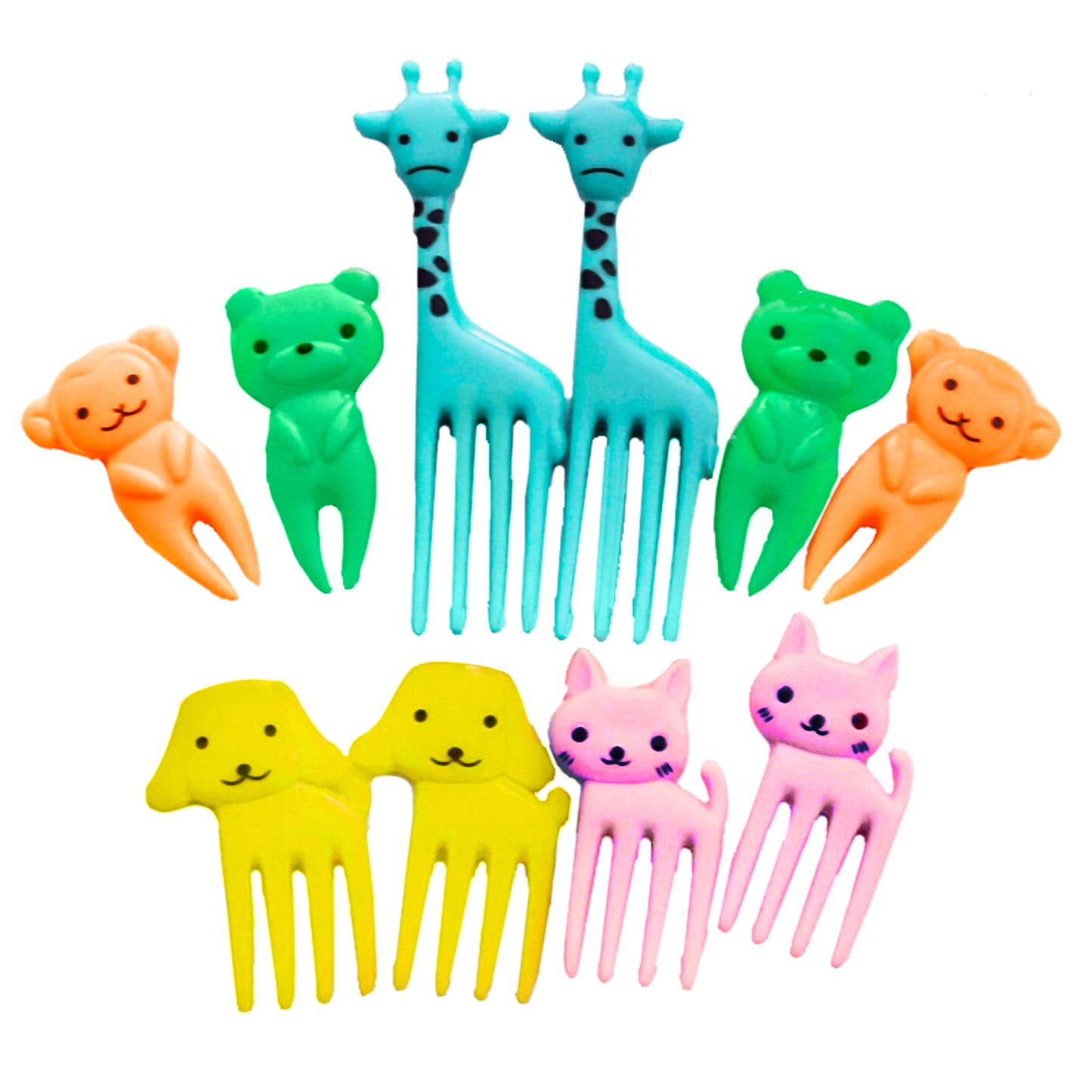 Snack Attack Animal Dessert Forks - 10 Pieces Giraffe Style