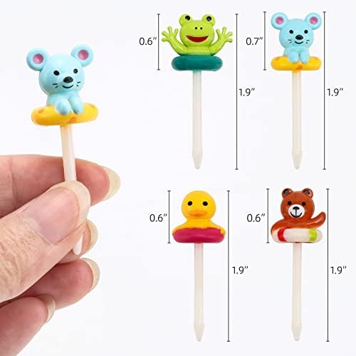 Animal Food Picks Reusable Cute Bento Toothpicks (8-Pack)