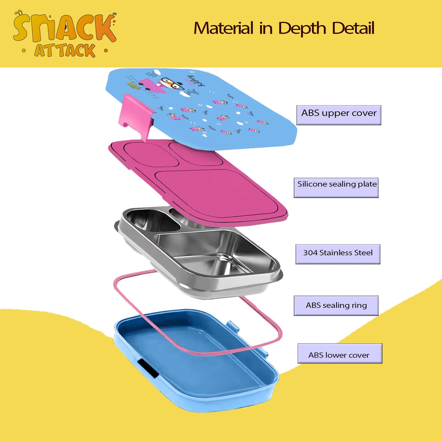 Leakproof Presto Stainless Steel Ultimate Bento-Style Lunch Box for Kids