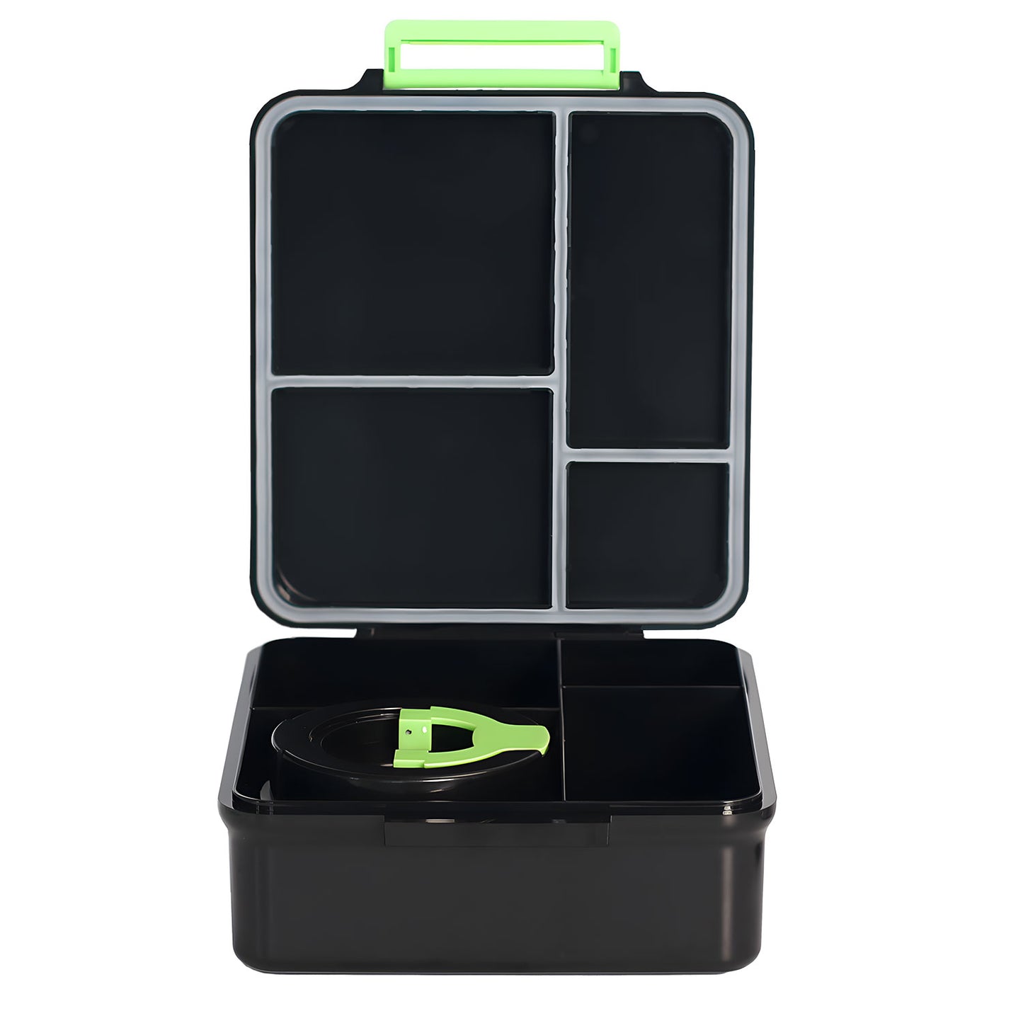 SA Bento Lunch Box for Kids school with 9.7oz Soup thermos Jar Black Astro)