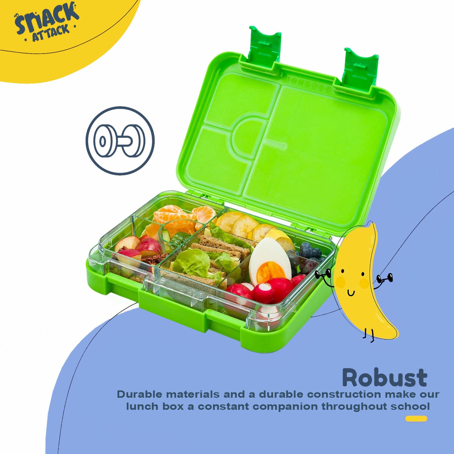 Lunch Box for Kids – 4/6 Compartments Dino X theme