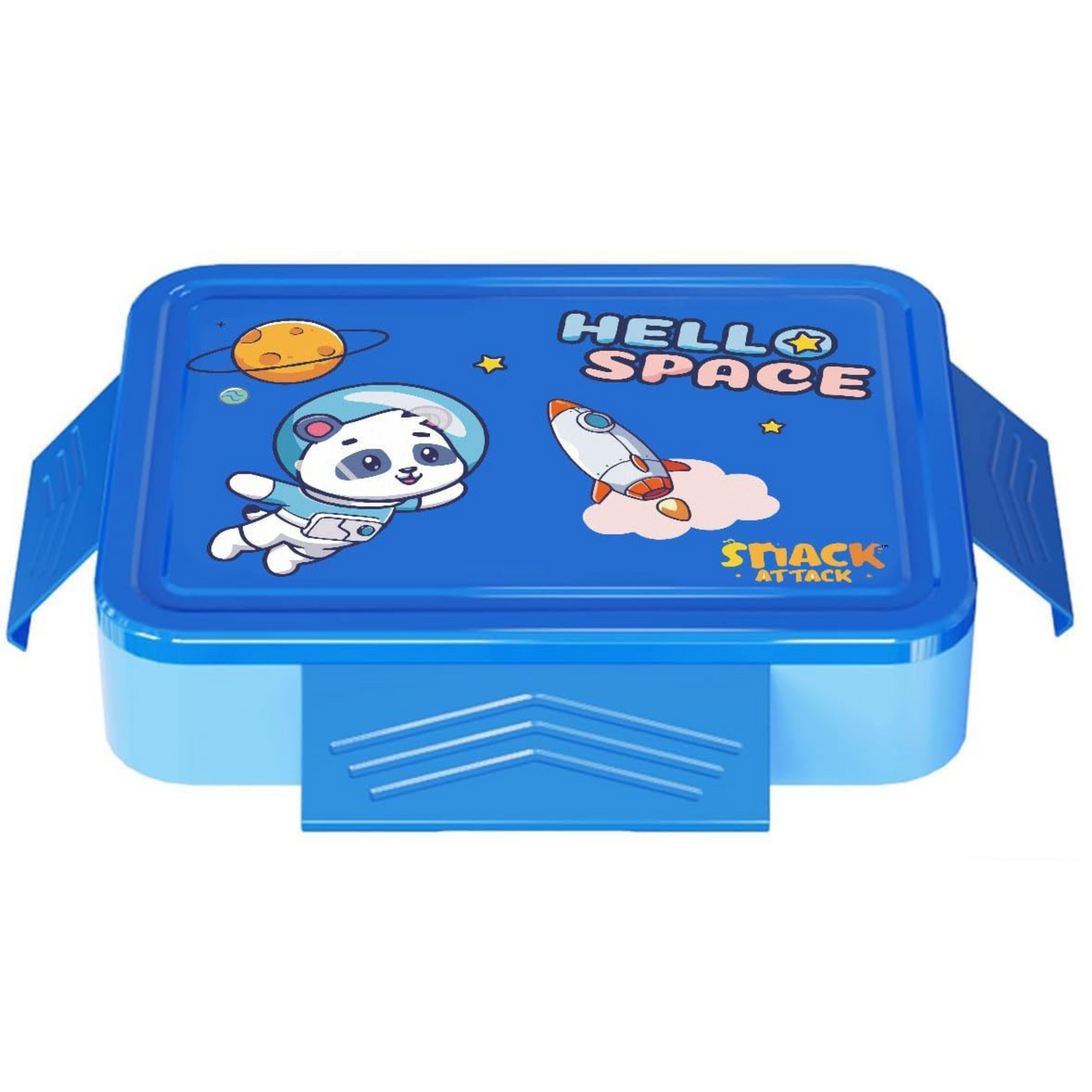 Kids' 5-Compartment Bento Box with Cutlery (Blue)