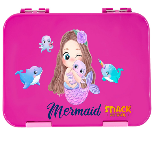 Snack Attack Bento Lunch Box For Kid Purple Mermaid