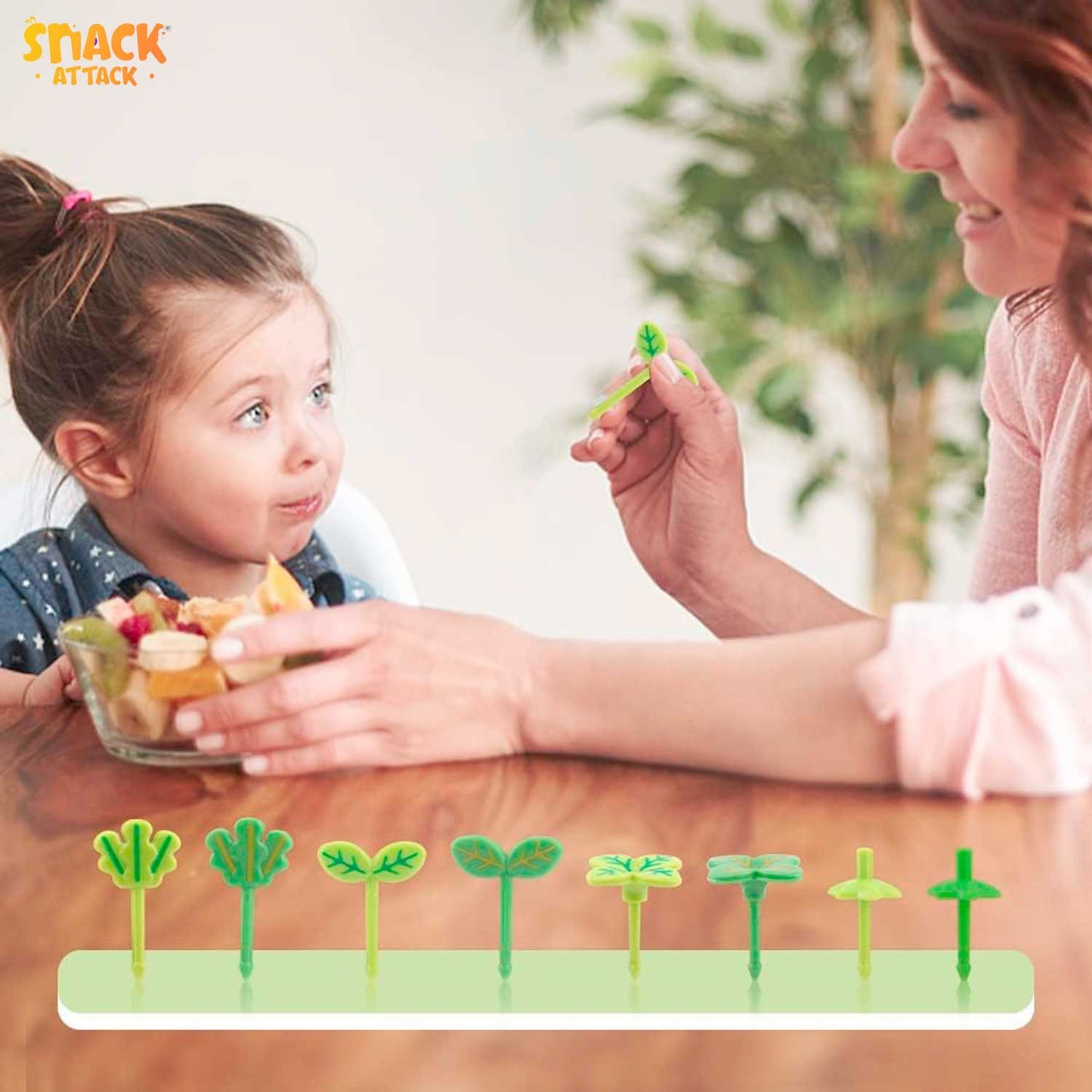 Snack Attack Leaves Dessert Forks - 8 Pieces