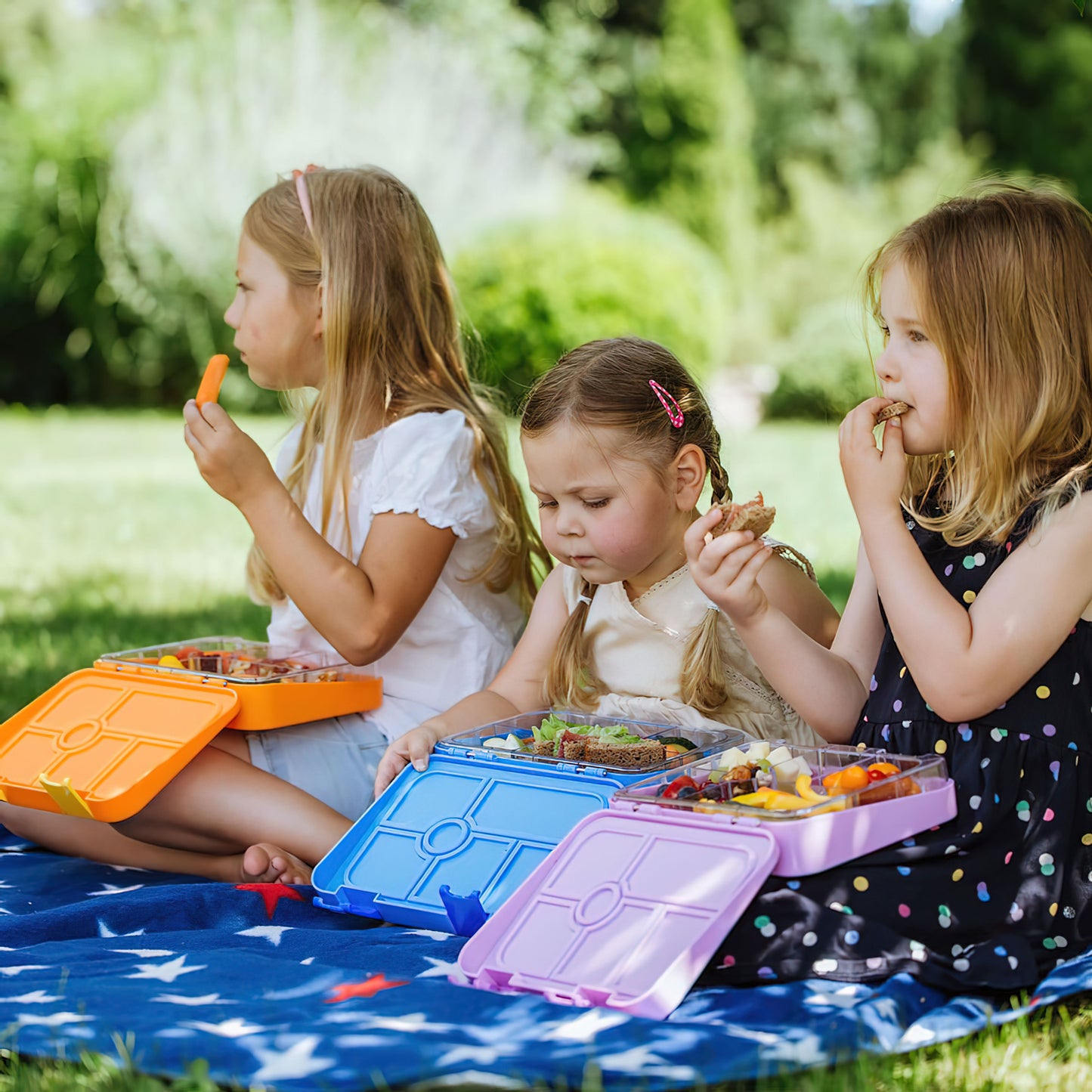 Lunch Box for Kids – 4/6 Compartments Pink Deer theme