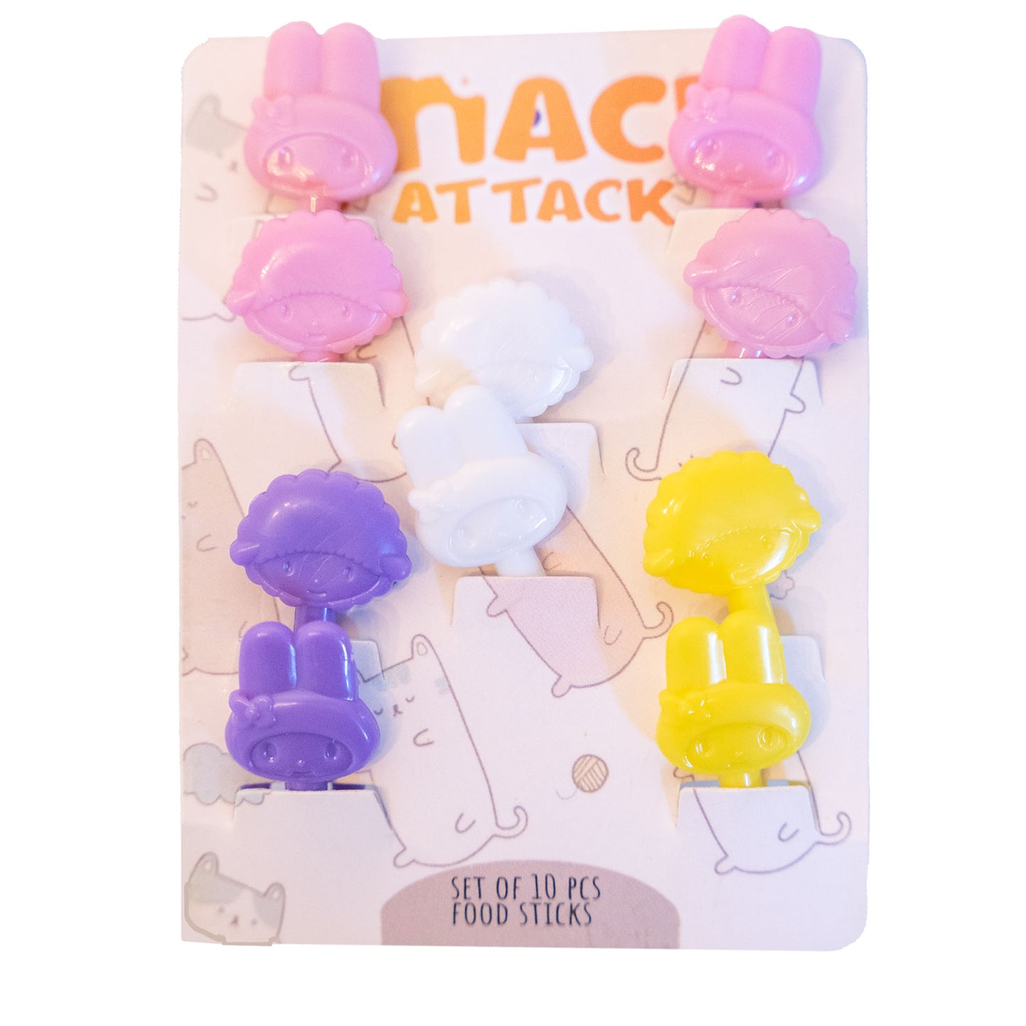 Snack Attack Bunny Dessert Forks - 10 Pieces