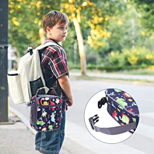 Kids' Blue Dinosaur Lunch Bag - Snack Attack