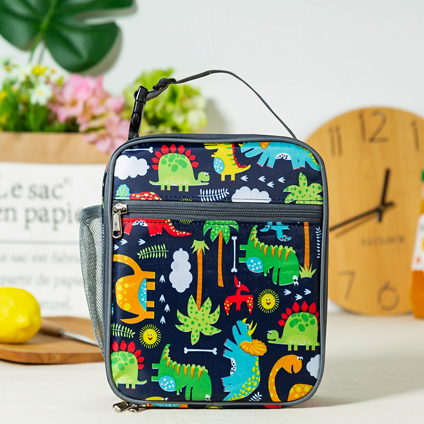 Kids' Blue Dinosaur Lunch Bag - Snack Attack