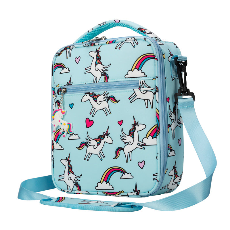 Lunch Bags Kids by Snack Attack Insulated Lunch Boxes Bag Girls Boys,  Stylish Food Grade Kids lunch boxes for Toddler Girls Boys School, Aqua  Unicorn