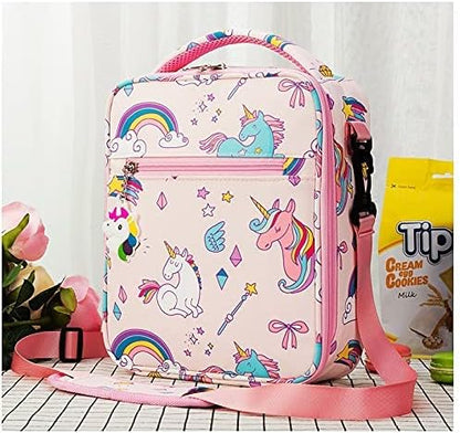 Snack Attack Pink Unicorn Insulated Lunch Bag for Kids
