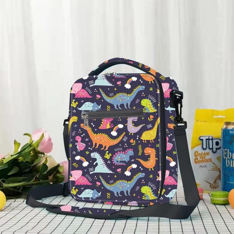 Snack Attack Blue Dinosaur Insulated Kids Lunch Bag