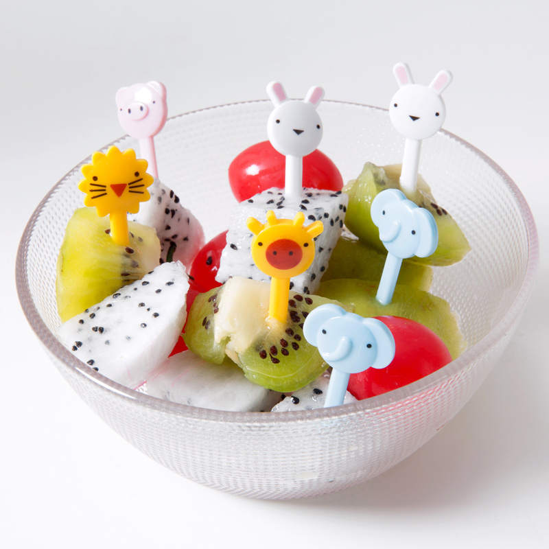 Snack Attack Animal Dessert Forks - 10 Pieces SunFlower