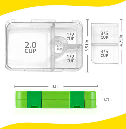 Lunch Box for Kids – 4/6 Compartments Green Dino in Egg