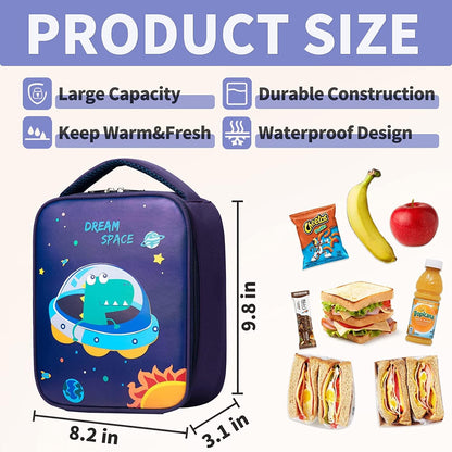 Snack Attack Dino Space Insulated Lunch Bag