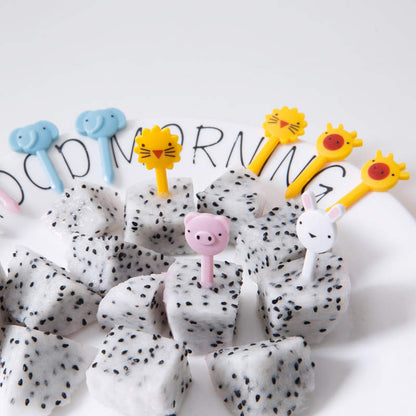 Snack Attack Animal Dessert Forks - 10 Pieces SunFlower