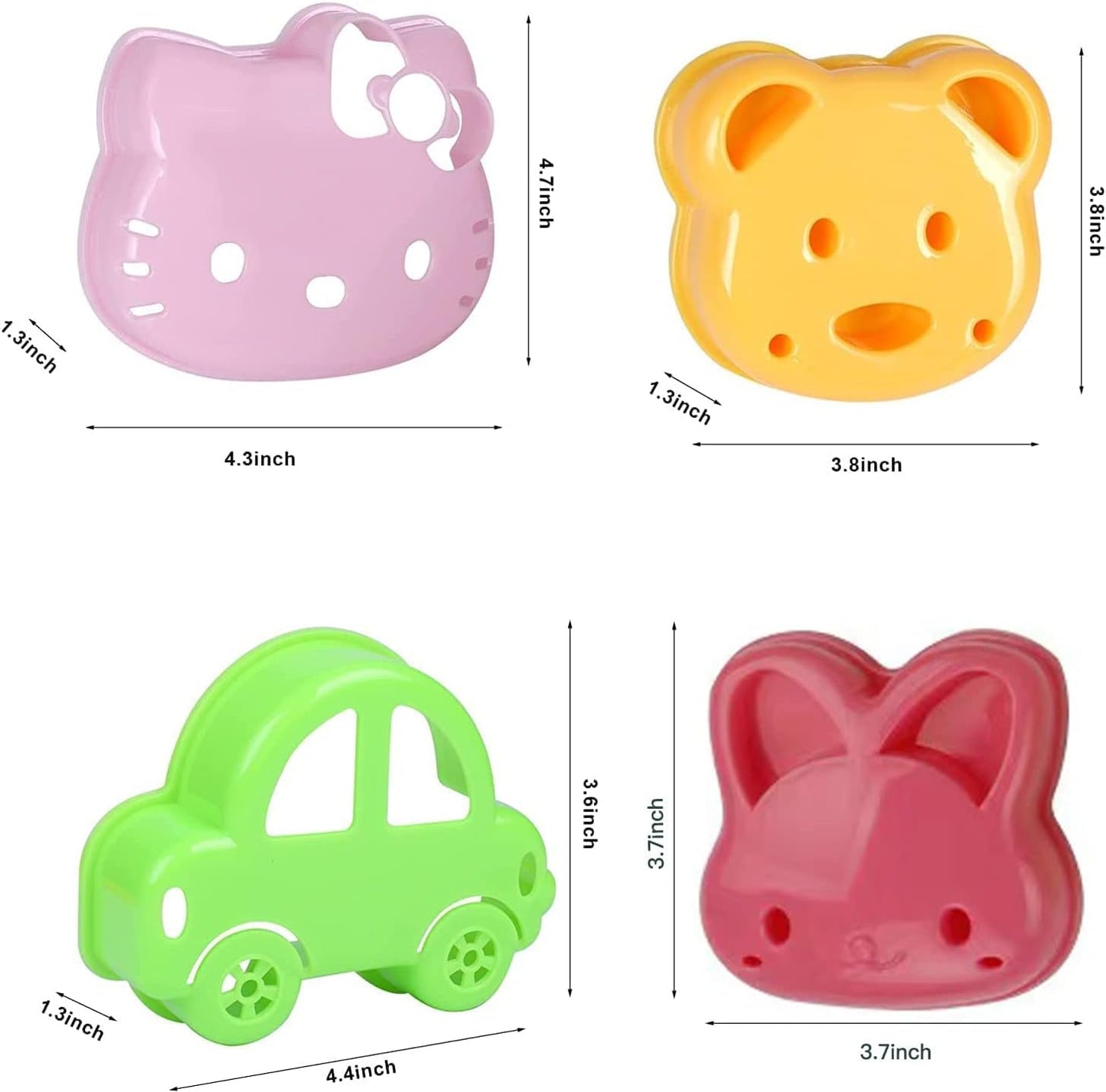 Snack Attack Mini Sandwich Cutters - 4 Pack