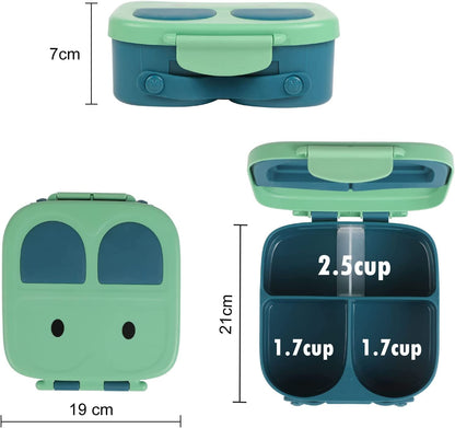 Green Bunny Bento Lunch Box – 3/4 Compartments