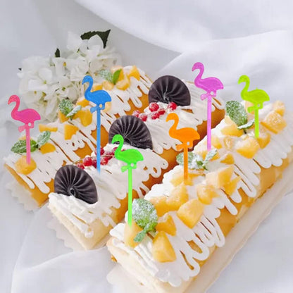 Snack Attack Flamingoo Dessert Forks - 10 Pieces