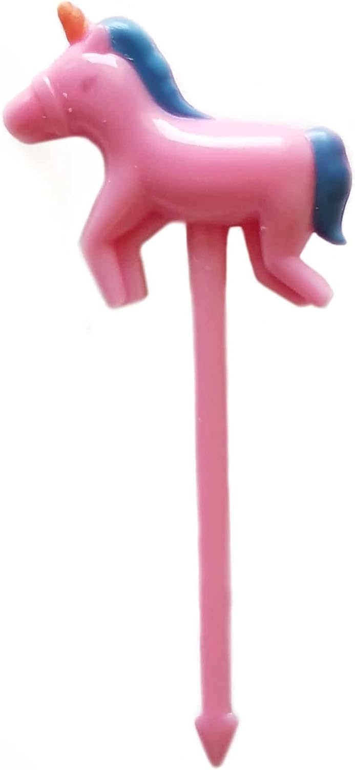 6 Pcs Unicorn Food Picks – Cute Reusable Bento Toothpicks