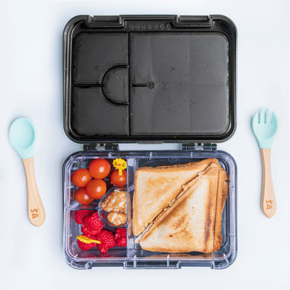 Lunch Box for Kids – 4/6 Compartments Black Astro theme