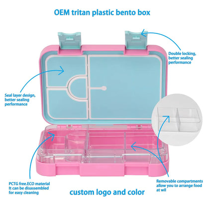 Pink Cupcake Bento Lunch Box – 4/6 Compartments