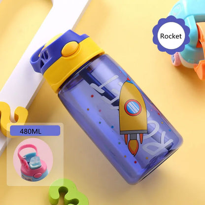 Snack Attack Rocket Blue Water Bottle - 480mL