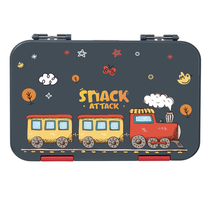 Snack Attack Bento Lunch Box For Kid  Brown Train Color