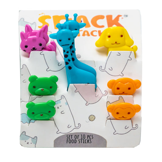 Snack Attack Animal Dessert Forks - 10 Pieces Giraffe Style