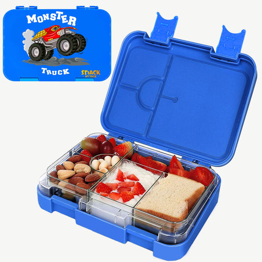 Snack Attack Blue Monster Truck Kids Lunch Box