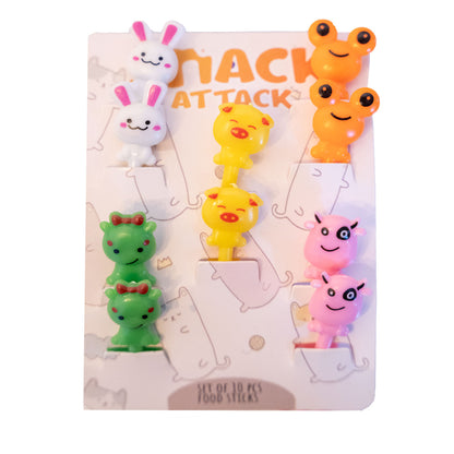 Snack Attack Frog Dessert Forks - 10 Pieces