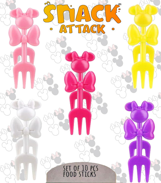Snack Attack Minie Mouse Dessert Forks - 10 Pieces